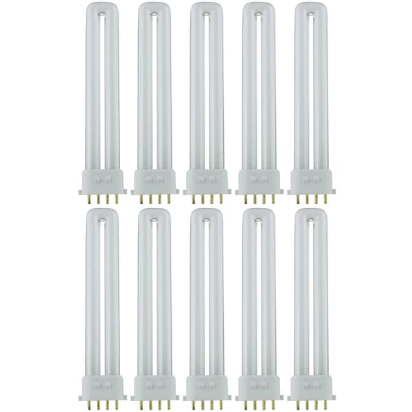 Sunlite PL13/E/SP35K 4-Pin Fluorescent 13W 3500K U Shaped PL CFL Twin Tube Plugin Lght Bulbs w/2GX7, 10PK 40495-SU - main